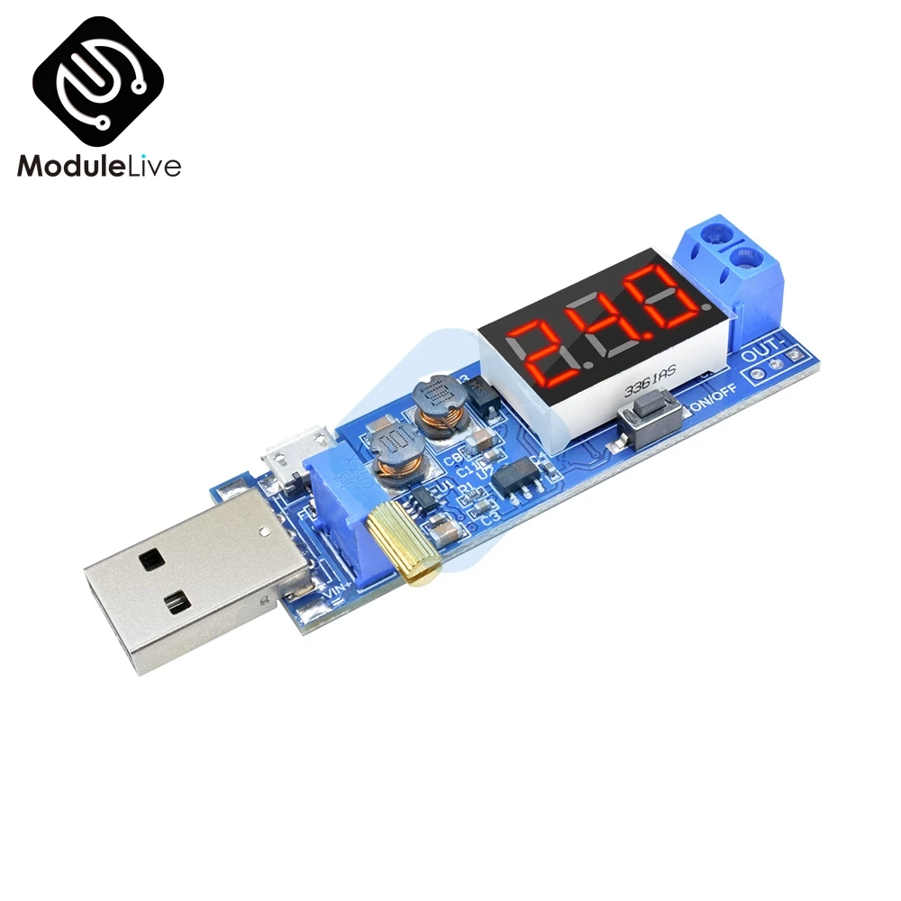 DC-DC 5V до 3,5 V/12 V USB Шаг вверх/вниз Питание Модуль Регулируемый повышающий преобразователя постоянного тока Выход постоянного тока 1,2 V-24 V