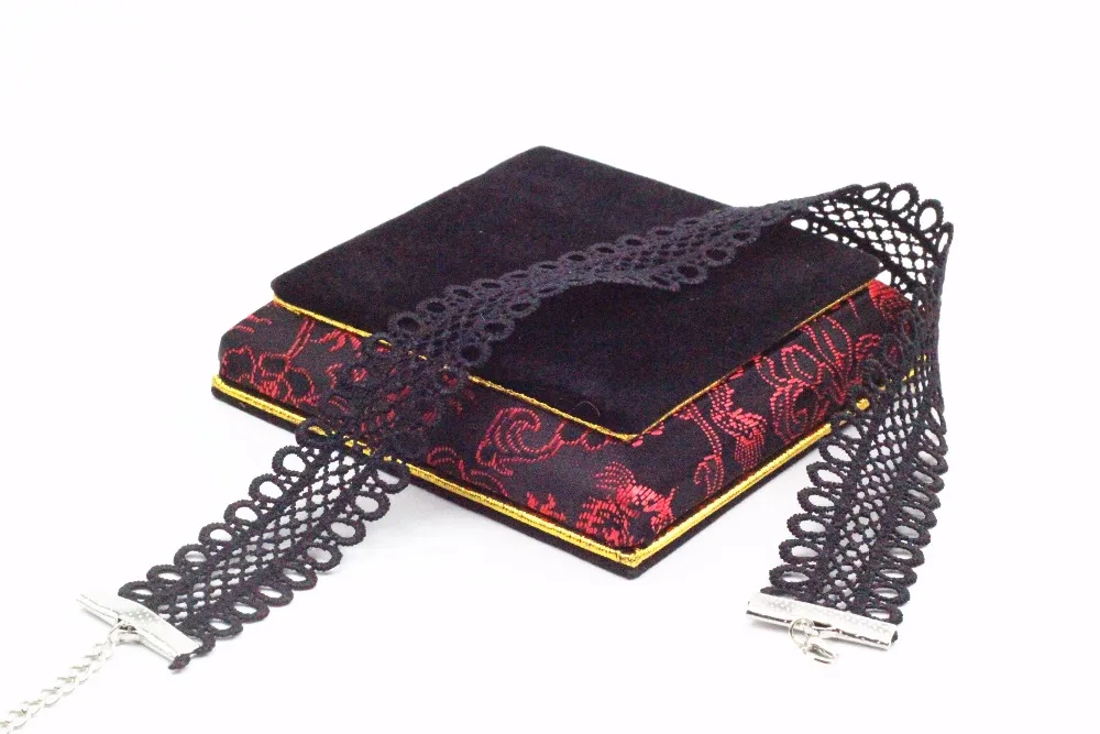 Черное кружево колье ожерелья Для женщин моды в стиле готик-панк ручной работы