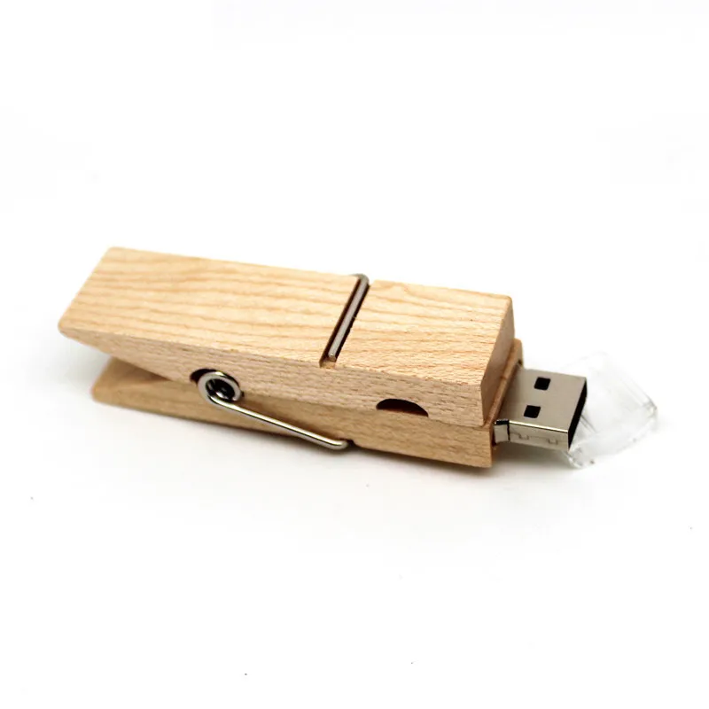 USB флеш накопитель с деревянным зажимом 4/8/16/32/64 ГБ|USB флэш-накопители| |