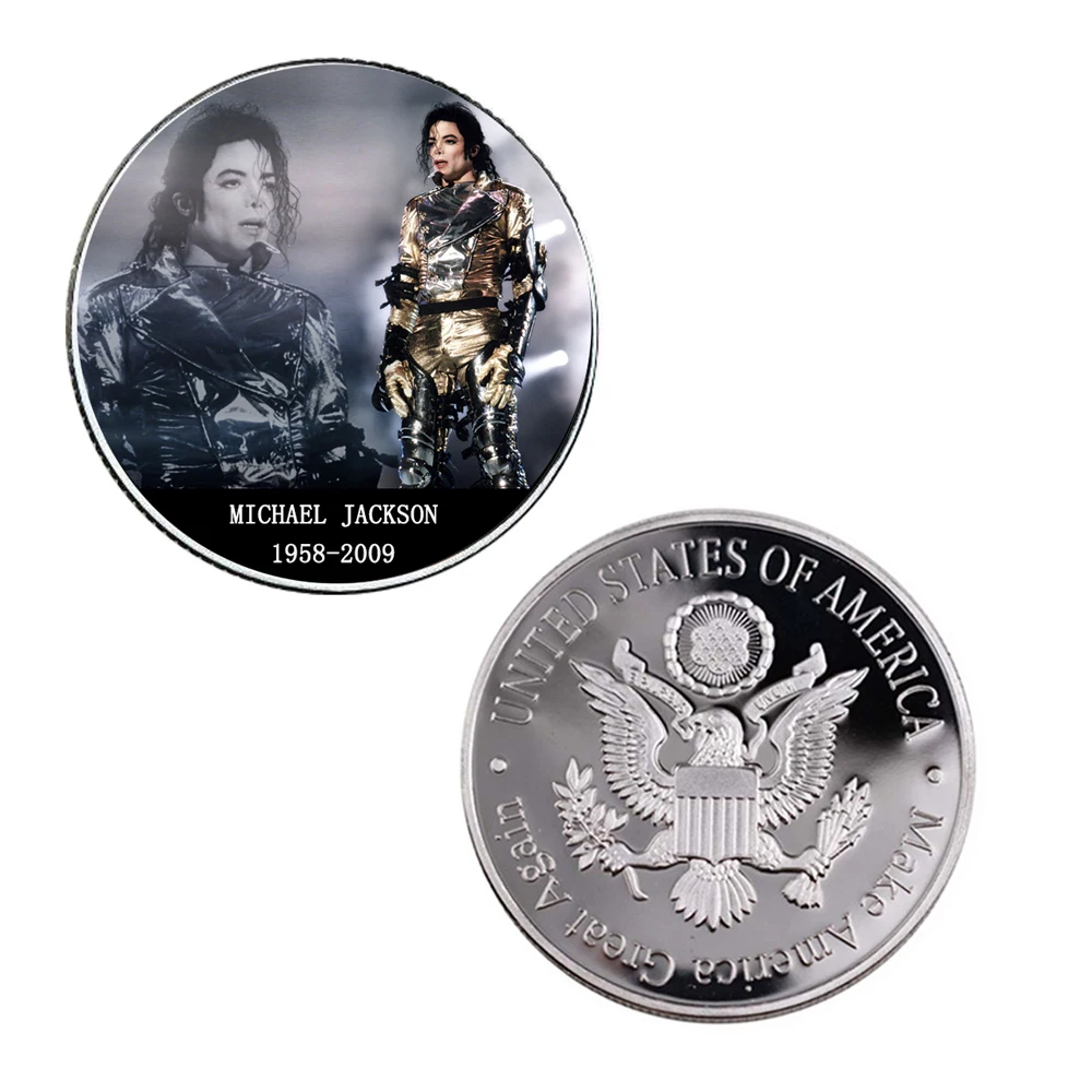

Festival Souvenir Gifts Michael Jackson Challenge Coin Silver Coins Home Decor Home Decoration Accessories for Collection