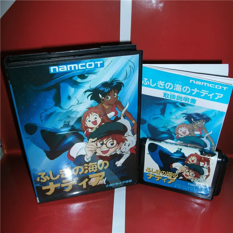 Fushigi no Umi Nadia японская крышка с коробкой и руководством для Sega Megadrive Genesis