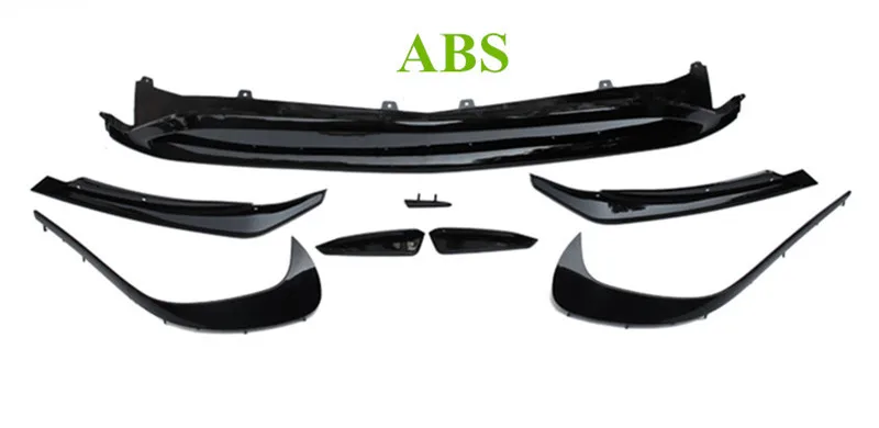 ABS передний бампер для губ сплиттер Canards 8 шт. для Mercedes A CLASS W176 Sports и A45 AMG