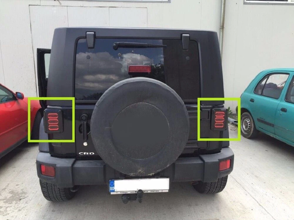 Для Jeep Wrangler задние фонари для JK JKU Sports Sahara Freedom Rubicon 2007-2017 Копченый светодиодный