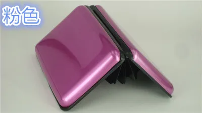 Новинка, алюминиевый металлический анти-RFID защитный ID держатель для карт, блокирующий чехол для кредитных карт, кошелек, Carteira Feminina Masculina# C - Цвет: Pink