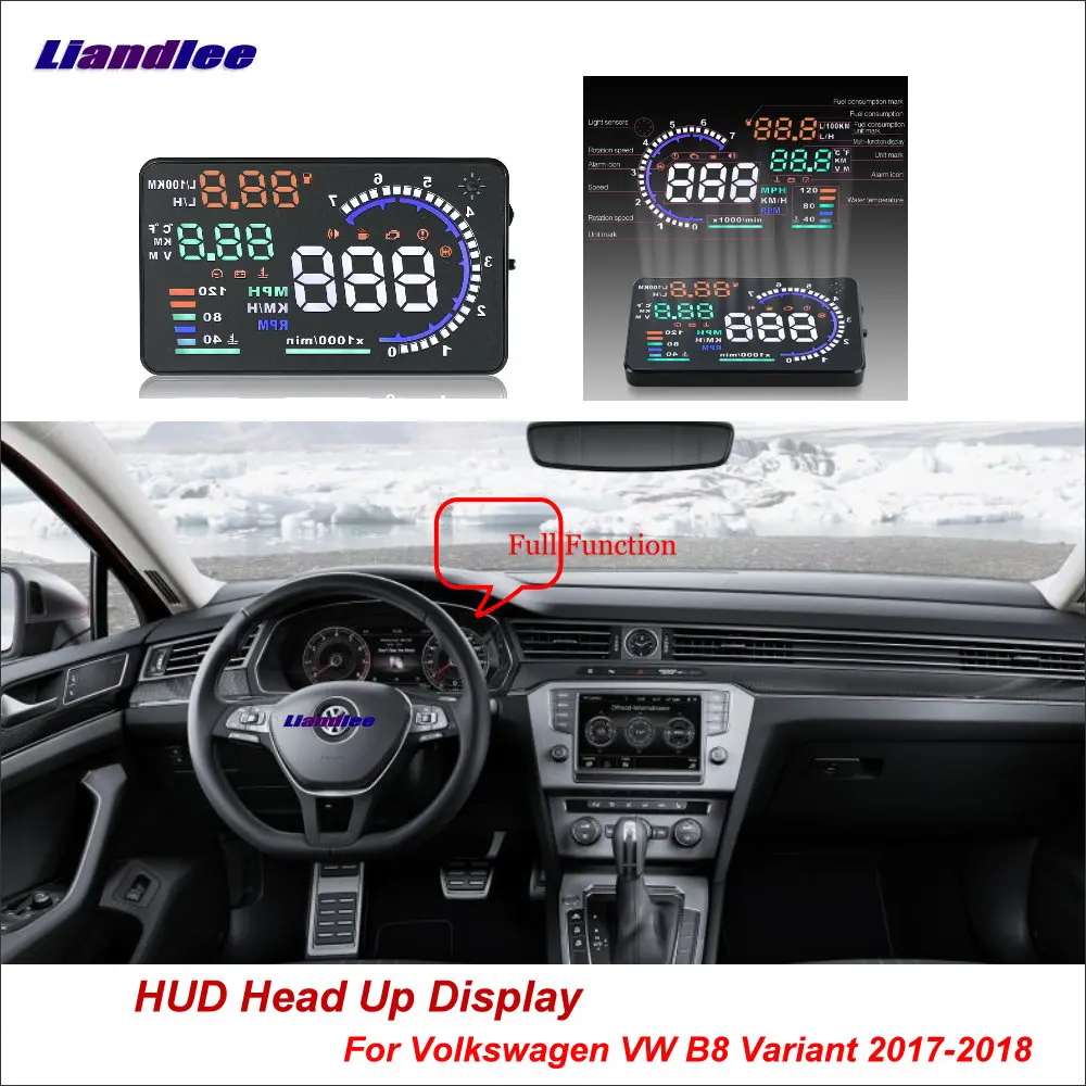 Автомобильный проектор Liandlee HUD для Volkswagen VW B8 вариант 2017 2018 динамический компьютер