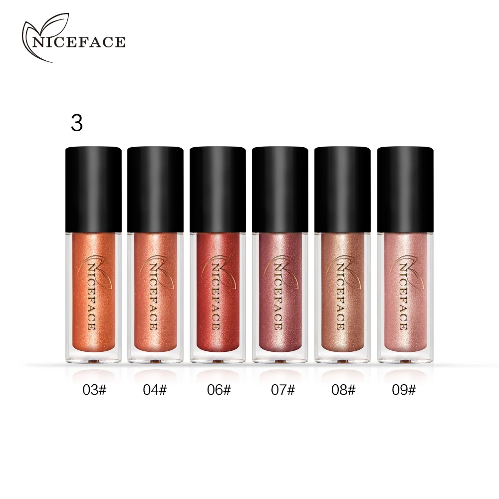 NICEFACE 6 Вышивка Губная помада набор с металлическим Блеск для губ комплект |