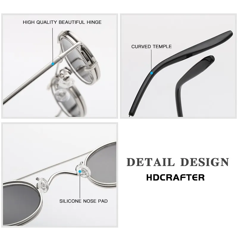 2019 металлические круглые Винтажные Солнцезащитные очки мужские зеркальные