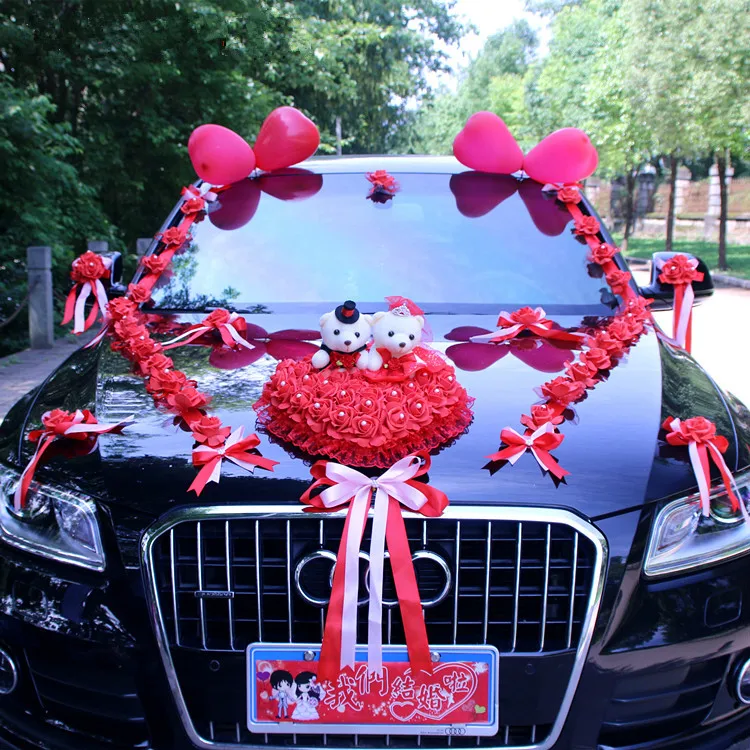 Новое поступление! Свадебный набор с цветочными автомобилями центральный