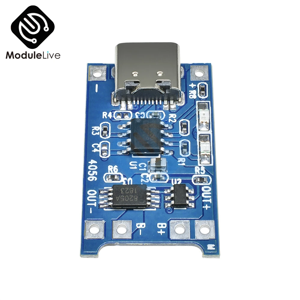 5 шт. 5 в 1A type-C type c USB 18650 TP4056 литиевый модуль зарядного устройства аккумулятора зарядная плата с защитой 1A li-ion