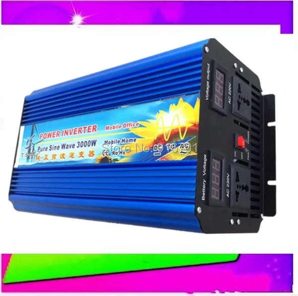 

Single phase peak power 6000W 3KW 3000W pure sine wave inverter converter