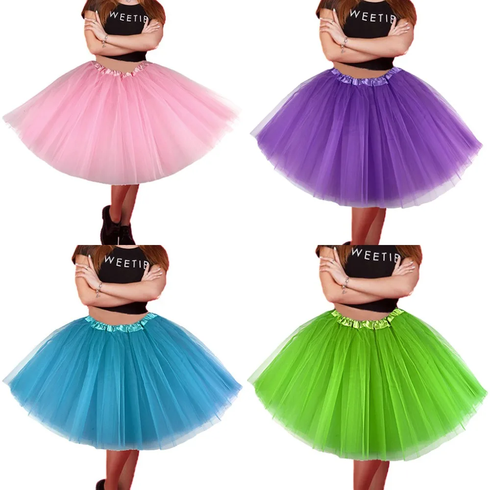 

Women Tutu Skirt Layered Organza Lace Mini Skirts High Waist Ballet Tulle Skirt