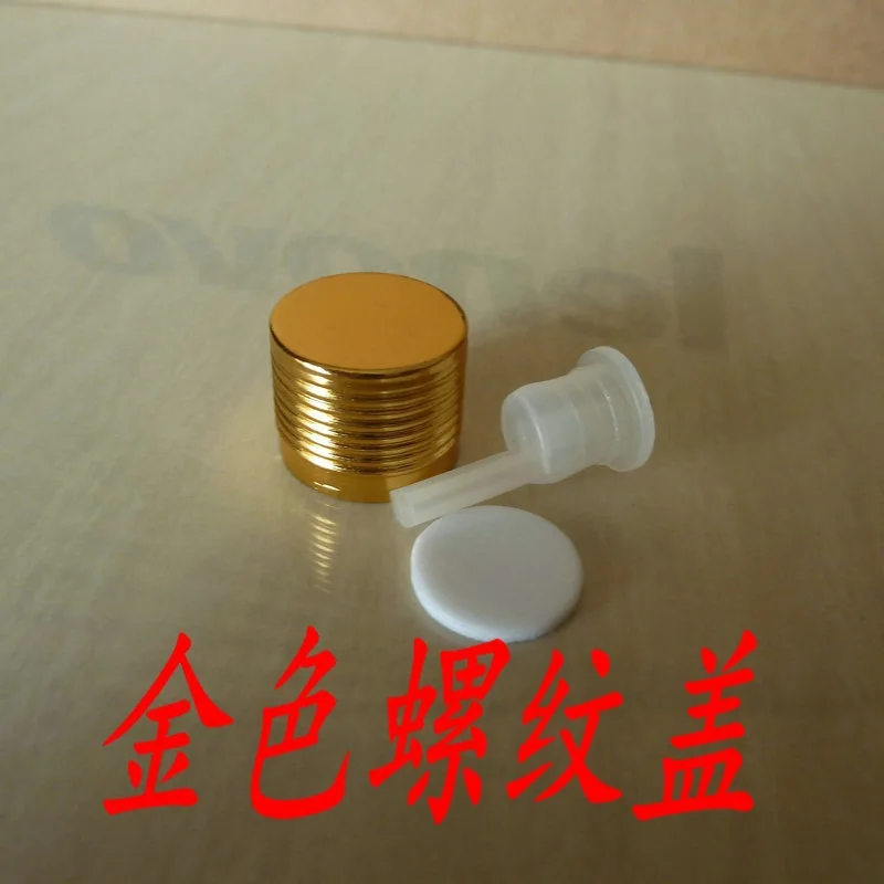 

30ml clear/transparent frosted Glass Essential Oil Bottle With shiny gold aluminum cap. Oil vial, Essential Oil Container
