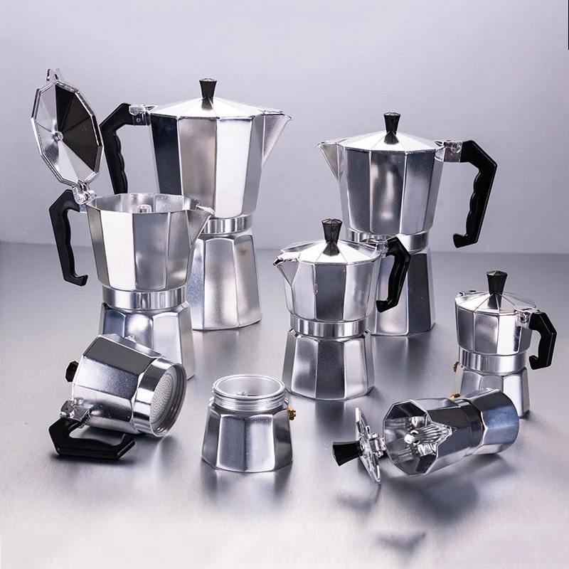 Кофе Maker Алюминий мокко Эспрессо кофеварка горшок Кофе Мока 1cup/3cup/6cup/9cup/12cup кофеварка для приготовления кофе на плите кофемашина кофеварка кофемашина автоматическая кофе машина кофеварка электрическая
