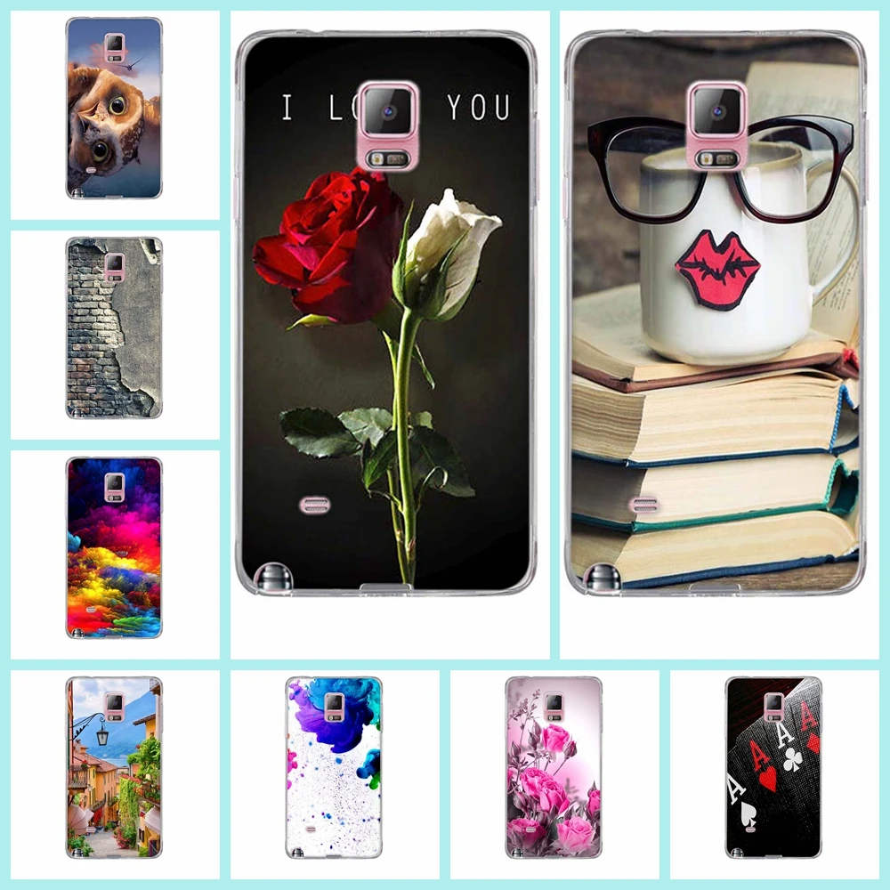 Мягкий чехол из ТПУ для Samsung Galaxy Note 4 силиконовый защитный Note4 N910 N9100 чехол|Бамперы|