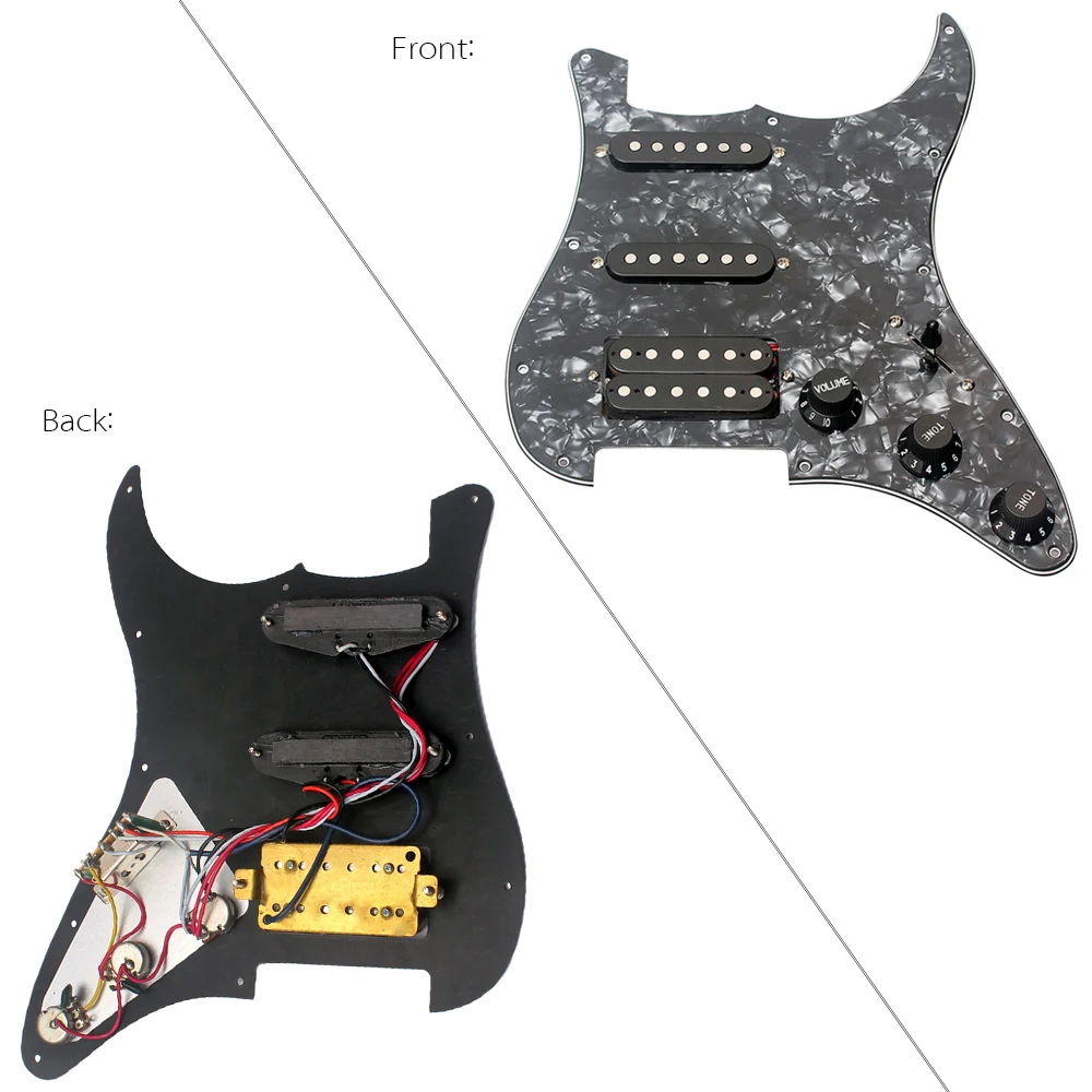 

3-ply SSH Loaded Prewired Pickguard Humbucker Pickups Set for Strat ST Electric Guitar White Pearl