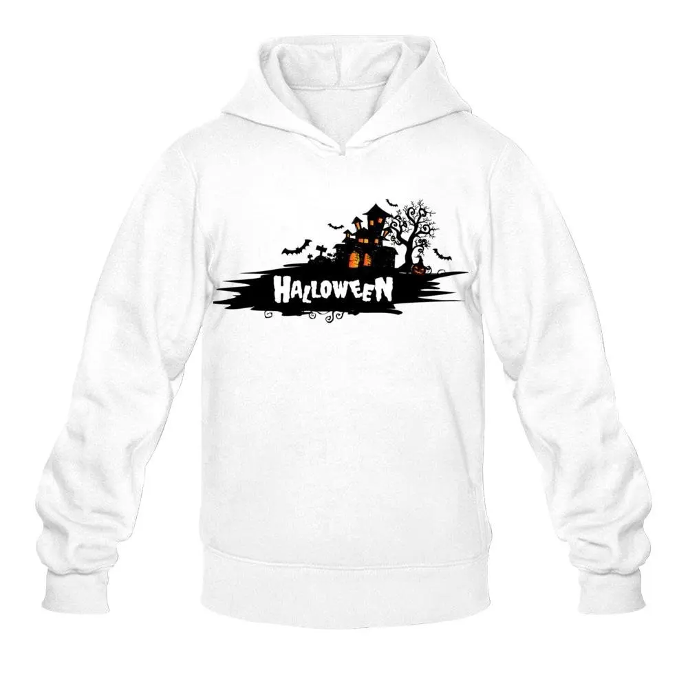 Мужчины Хэллоуин дом и дерево печати моды толстовки|hoodie zipper|hoodies for men on saleprint hoodie |