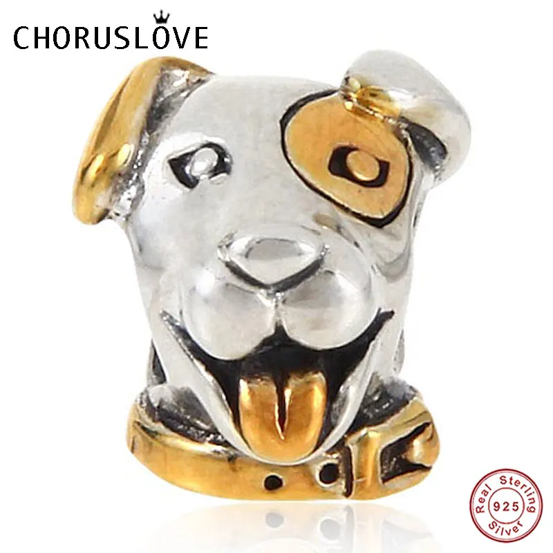 Choruslove преданный Лаки Собачья голова Шарм стерлингового серебра 925 пробы I Love My Bone