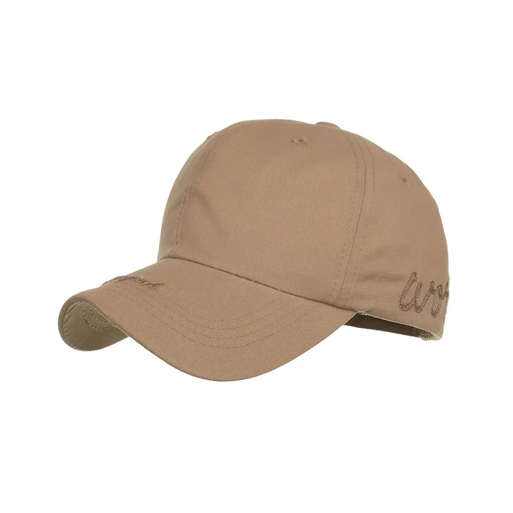 Khaki Joymay Новое поступление Весенняя модная повседневная хлопковая бейсболка с вышивкой для работы унисекс Спортивная уличная бейсболка B589 - Цвет: Khaki