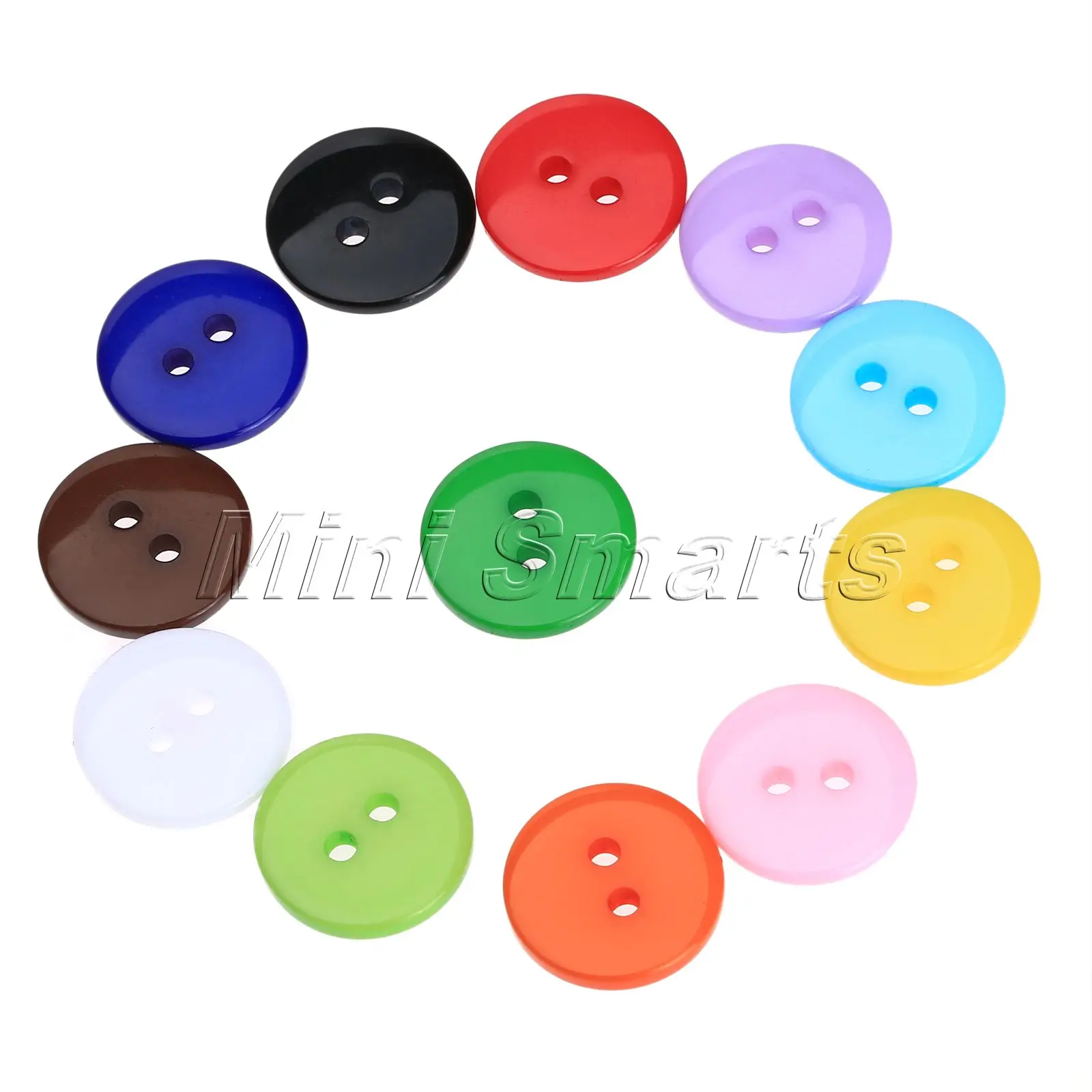 

100x 9/10/15mm 2 Holes Resin Buttons Sewing Button Scrapbooking Embellishment Decorative Button Fit Sewing Scrapbooking Apparel