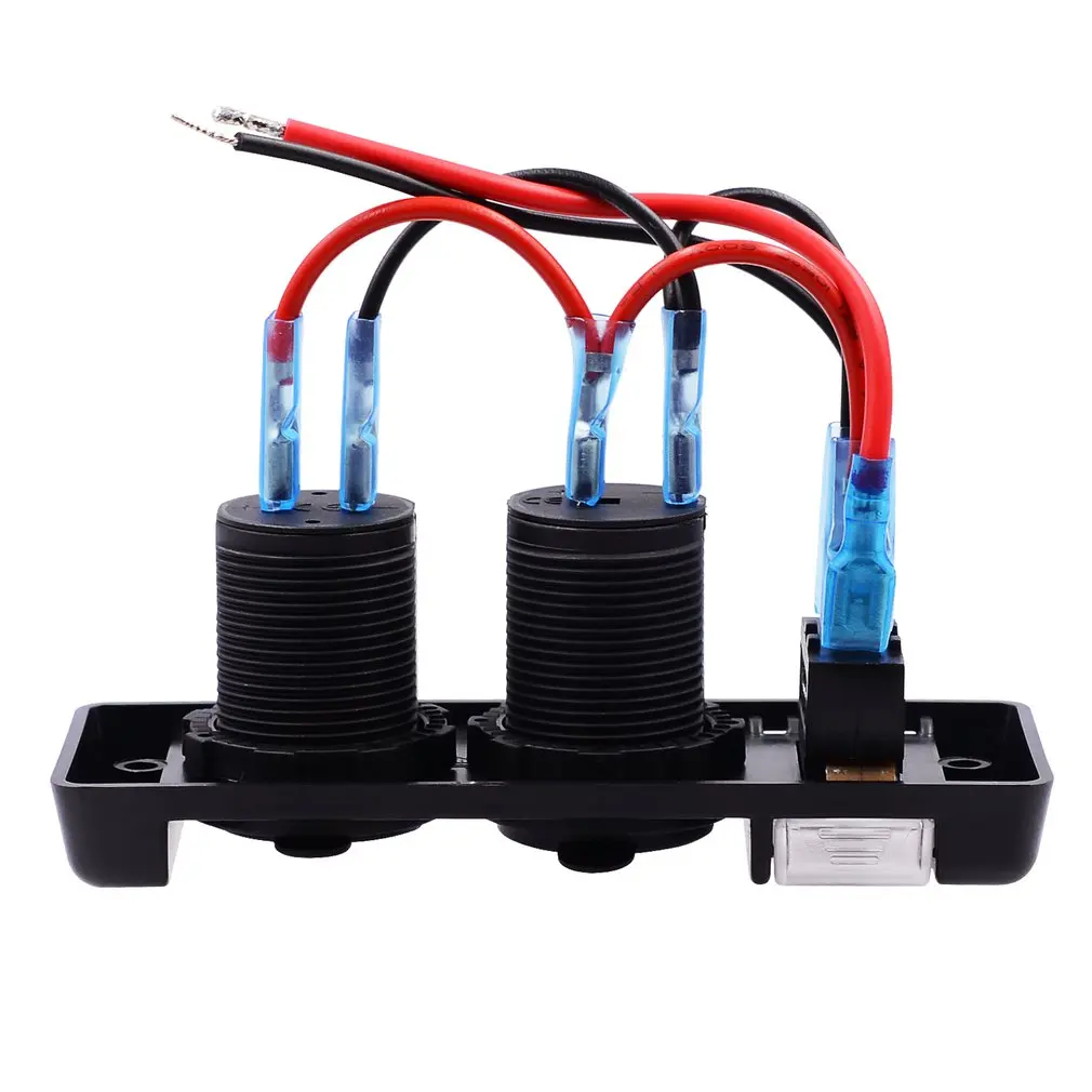 New Waterproof Car Refitting Charging Switch Dual Usb Charger Smoke-lighting Socket Electric Seat CS-595A1 Sale | Обустройство дома