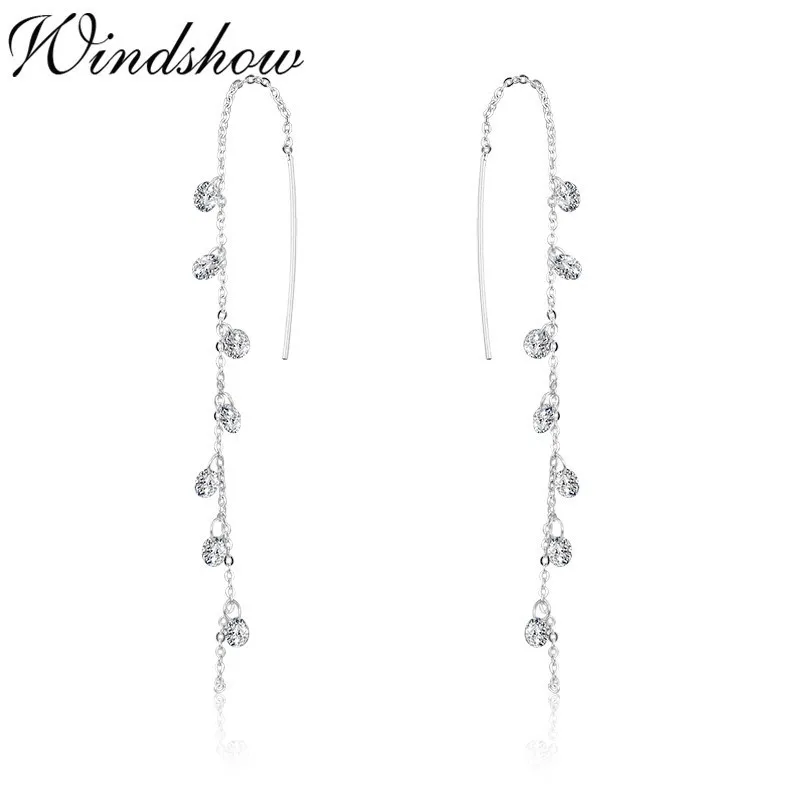 Женские длинные висячие серьги Orecchini Aros Aretes Oorbellen круглые цепочки из