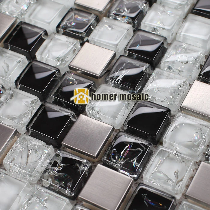 Плитка из чистого стекла и металла для ванной комнаты плитка душа кухонные