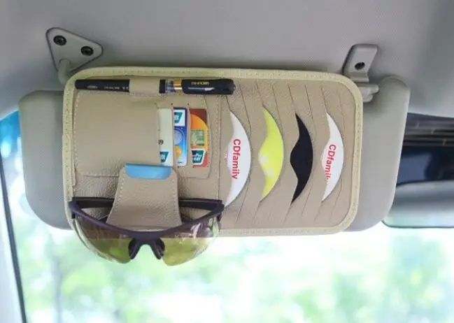 CD клип Многофункциональный Солнцезащитный козырек сумка для хранения