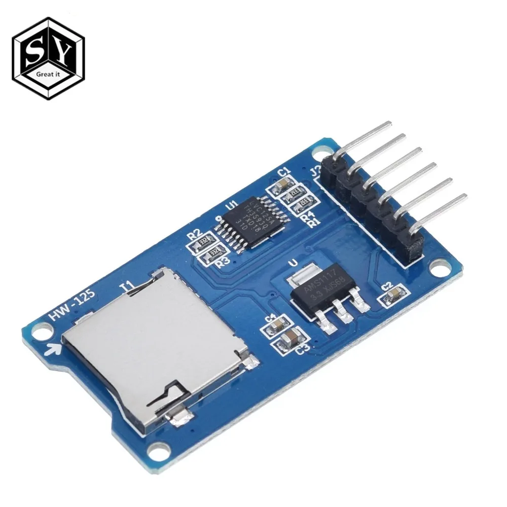 Мини TF кард-ридер Great IT Micro SD card модуль SPI интерфейсы с чипом преобразователя