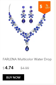 FARLENA покрытые серебром, изысканные лозы, корона, ожерелье, серьги, набор для невесты, Модный с кристаллами, со стразами, свадебные ювелирные наборы