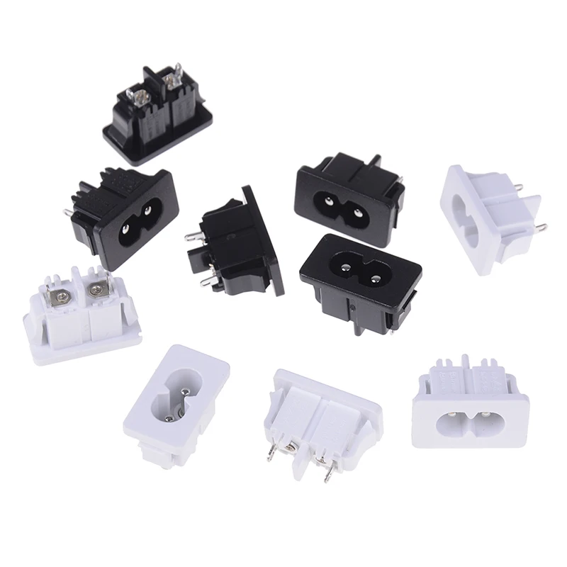 5 шт./лот AC250V 2.5A Iec320 C8 Штекерный 2 контактный входной разъем питания|Соединители| |