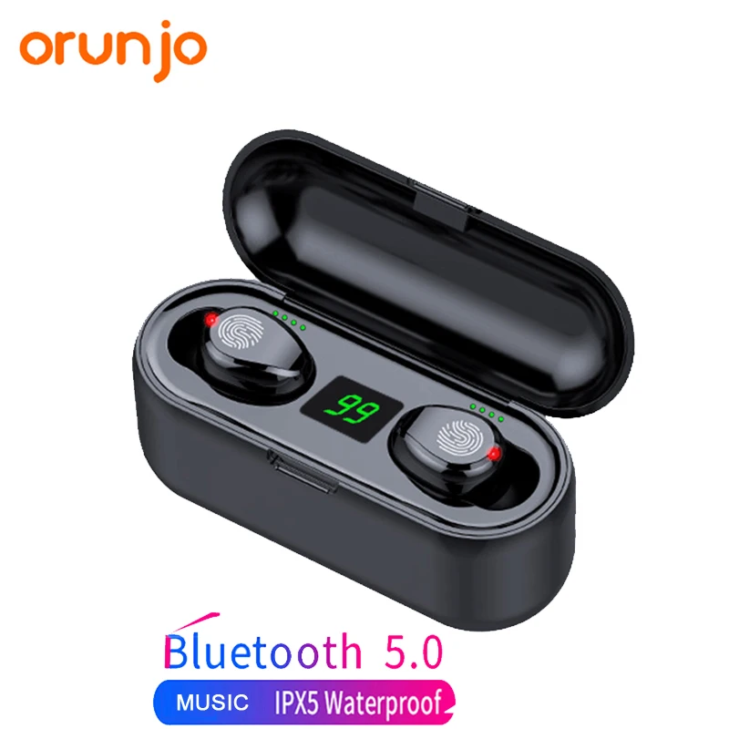 Orunjo F9 наушники вкладыши TWS Bluetooth V5.0 Портативный Беспроводной гарнитура
