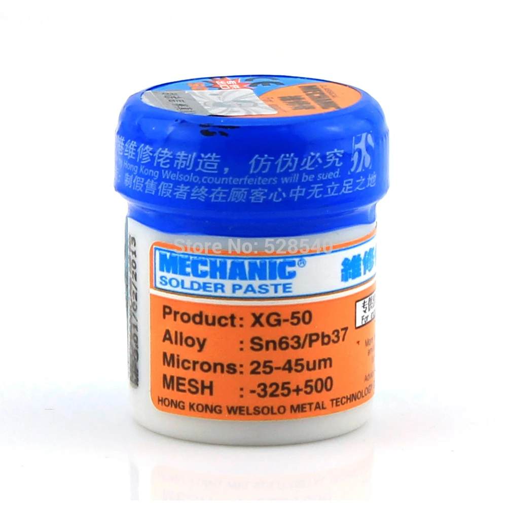 

10PCS MECHANIC XG-50 Solder Paste tin cream Flux Paste Sn63/Pb37 25-45um 42g