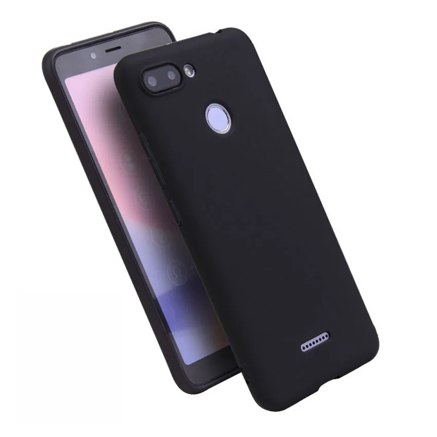 Чехол для Xiaomi Redmi 6 6A Pro черный матовый Мягкий Силиконовый ТПУ чехол накладка 6Pro