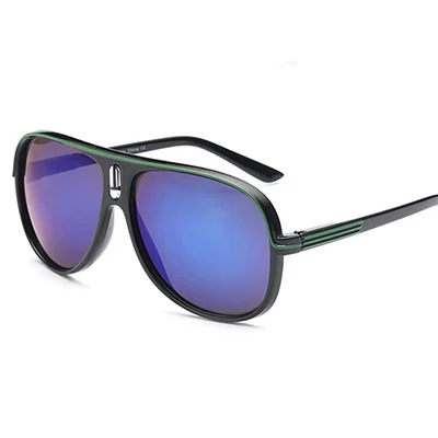 C1 Black.Blue Emosnia Мужские квадратные солнцезащитные очки новые ретро модные дизайнерские винтажные большие цветные солнечные очки с большой оправой мужские женские UV400 очки - Lenses Color: C1 Black.Blue