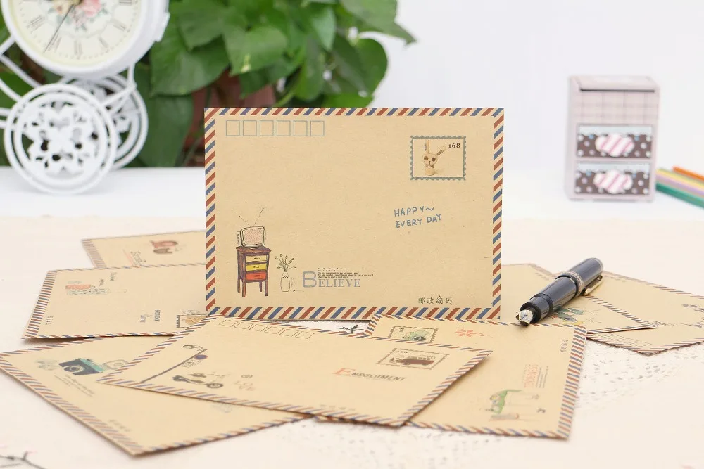 8 шт./лот 17 5*12 5 см большие конверты для свадебных открыток крафт-конверт винтажный
