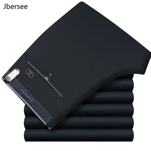 Костюмные мужские брюки Jbersee, классические прямые деловые штаны, формальные, большие размеры, на лето