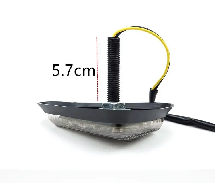 Универсальные светодиодные сигналы поворота для мотоцикла 2 шт. треугольные