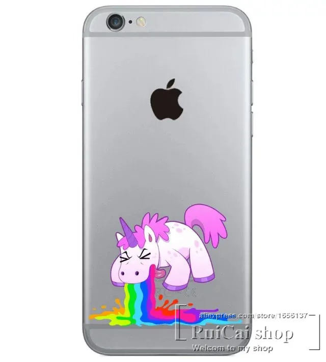 Супер милый Единорог Радужный чехол для Apple iphone X 4 4S 5 5S SE 5C 6 6S 7 8 Plus мягкие ТПУ чехлы