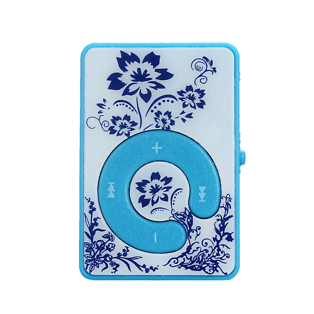 Синий HIPERDEAL mp3 плеер мини USB Портативный аудио MP3 плеер цветок музыкальный медиа Поддержка Micro SD карта TF Lettore спортивные D30 Jan8 - Цвет: Синий