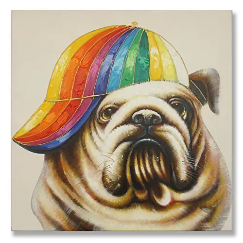 Ручная роспись c книги по искусству Ун животных картина маслом Забавный шапка для