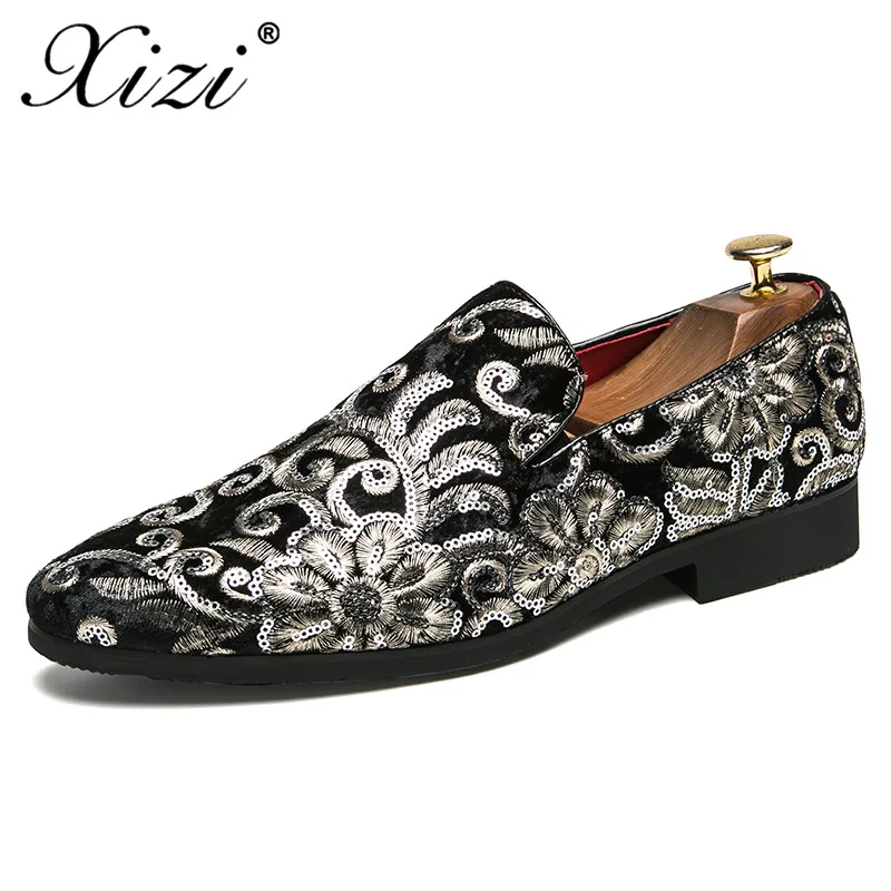 Xizi 2020 Summer Black Men's Casual Suede Loafers Wedding Party Men Shoes Luxury Brand Noble Elegant Dress for | Обувь