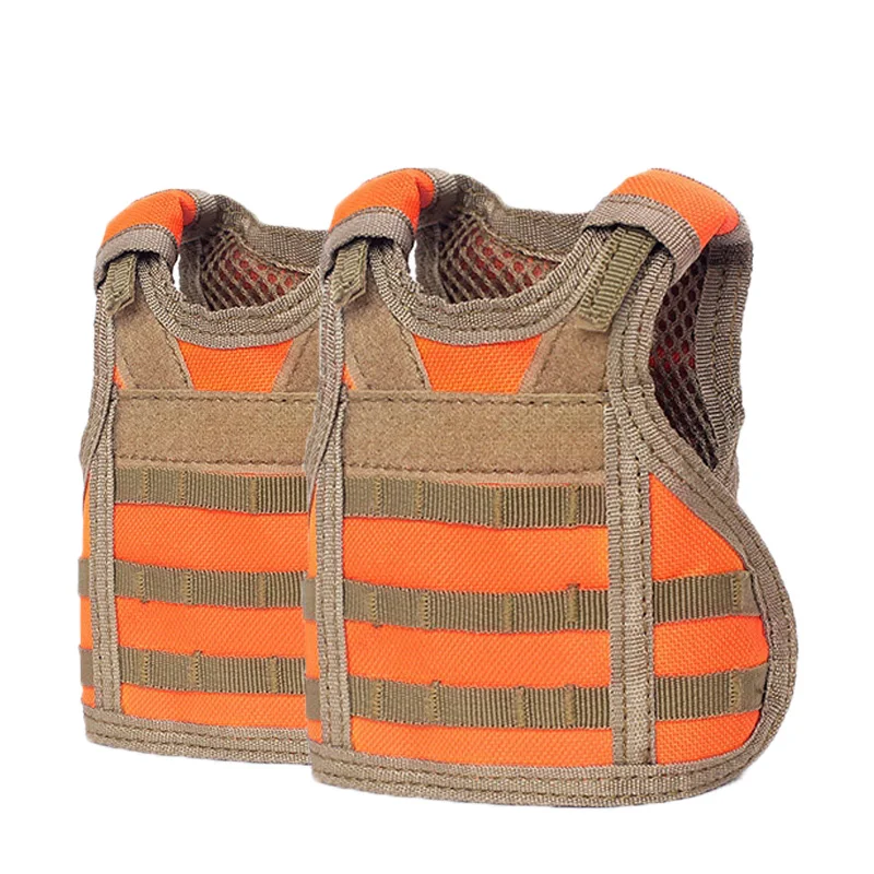 orange 2pcs Военный тактический мини-Жилет Molle, набор для украшения бутылки для напитков, защитная бутылка для пива, мини-жилеты, регулируемые прочные наборы для бутылок - Цвет: orange 2pcs