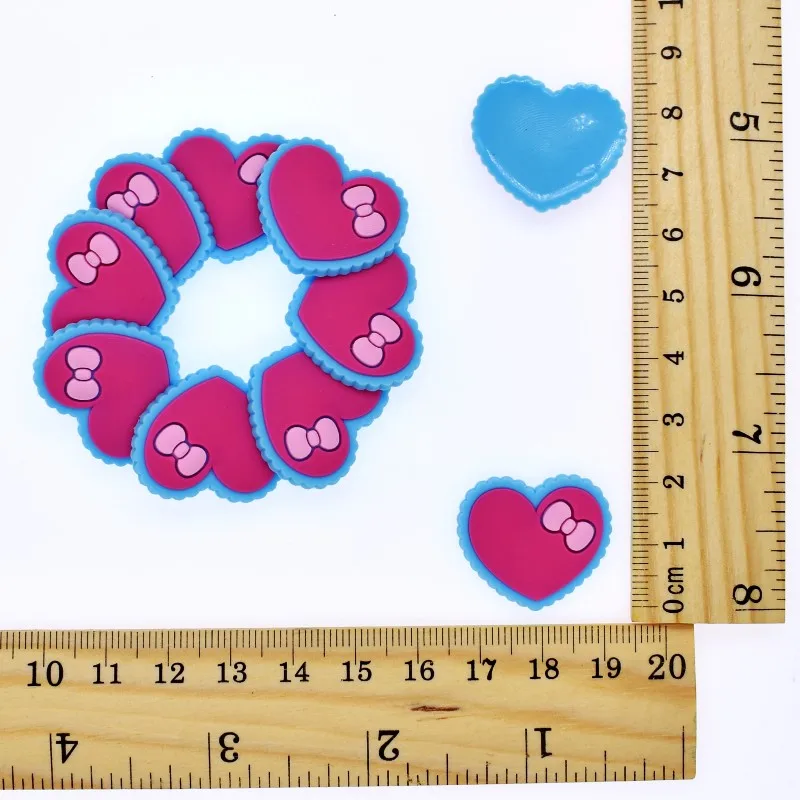 10 шт. в форме банта/сердца Flatback PVC DIY Craft Charms Fit Браслеты/гвоздь/чехол для