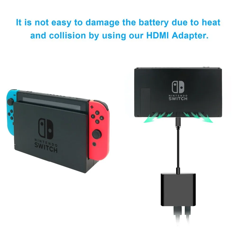 HDMI Тип C концентратор адаптер для nintendo Переключатель конвертер док кабель NS