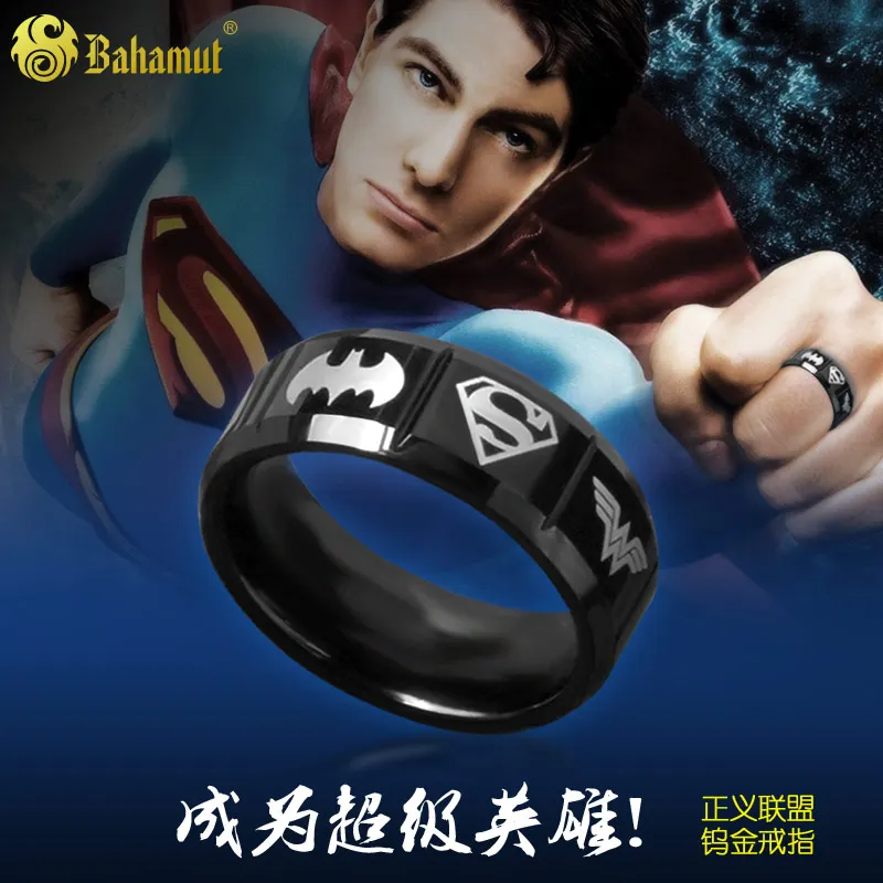 Tungsten Ring Justice League Superman Batman Avengers Captain America 3 Iron Man S.H.I.E.L.D Thor Green Lantern | Украшения и