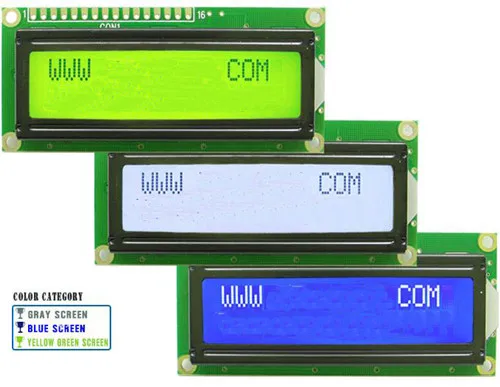 16 контактный ЖК дисплей 1602 символьный модуль SPLC44780CController 3 В 5 в серый белый/желтый