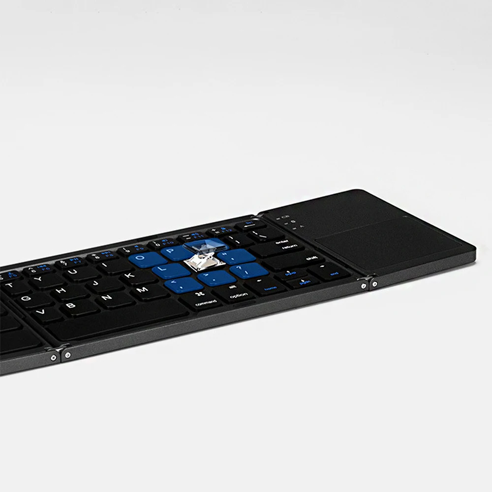 A18 портативная двойная Складная Bluetooth клавиатура BT беспроводная сенсорная панель