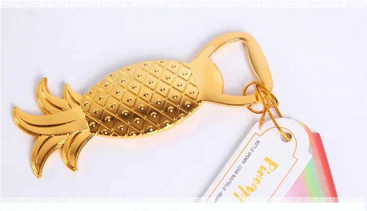 500PCS Bottle Opener Pineapple Shape Alloy Tool Wedding Party Birthday Baby Shower Favor Gift Souvenirs Eco-Friendly Golden tool | Дом и сад