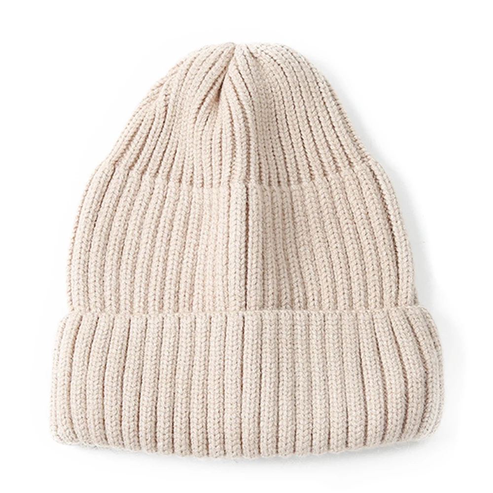 

Hot Solid Women Cashmere Knitted Beanie Hip Hop Hats Lovely Winter Warm Bonnet Caps Female Casual Simple Korean Harajuku Fashion