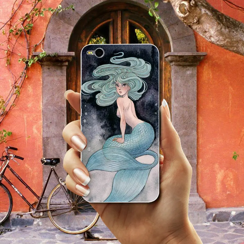 Мягкие чехлы из ТПУ с изображением русалки в стиле ретро для HTC Desire 530 630 626 628 816 820 One